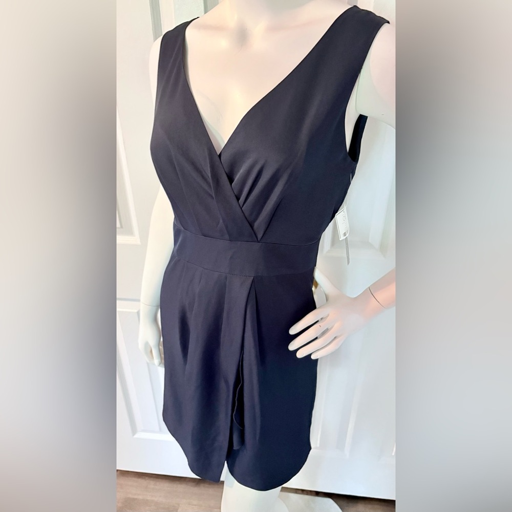 ALFRED SUNG Navy Mini Dress V-neck Sleeveless - New with Tags - Picture 8 of 9